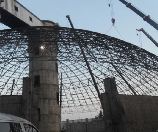 百色网架分条或分块安装法